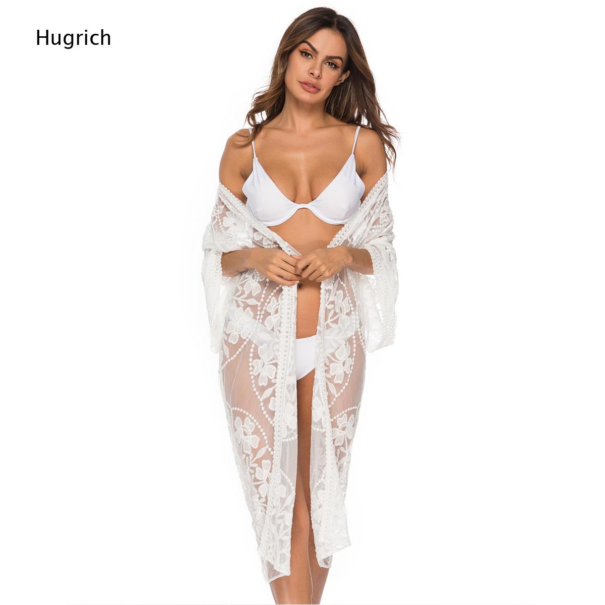 Kimono Sheer Floral - Kimono panjang berbahan renda bordir bunga