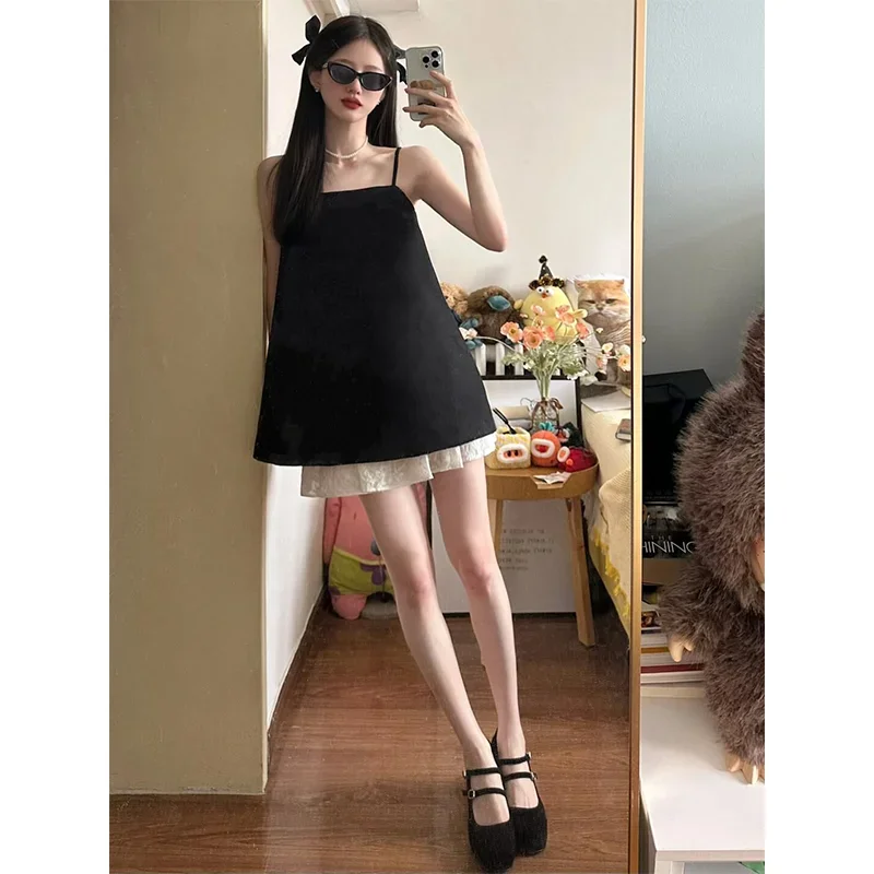 Crop Top Crochet - Setelan pakaian 2 potong untuk wanita,