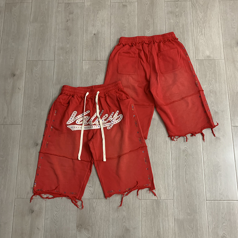 Shorts Denim Frayed - Celana Pendek Kasual Pria VALLEY Hitam
