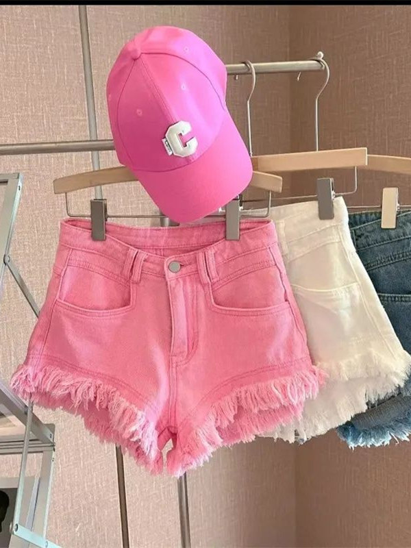 Shorts Denim Frayed - Celana Pendek Denim Hem Berjumbai Gaya