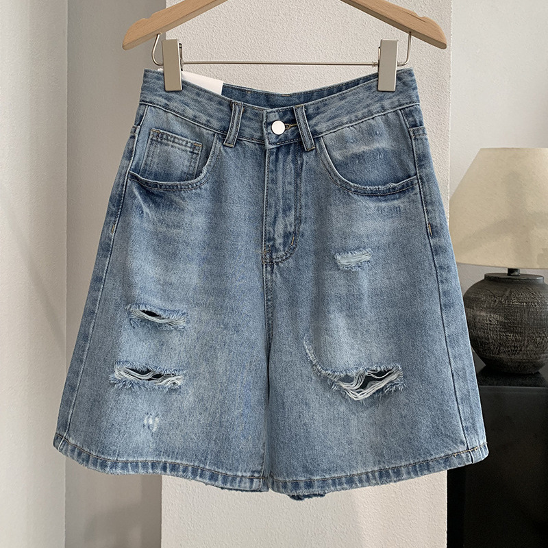 Shorts Denim Frayed - Celana Pendek Denim Wanita Jeans Vintage