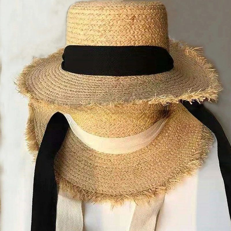 Topi matahari tenunan rafia lu - Hat Floppy Wide ulasan dan harga