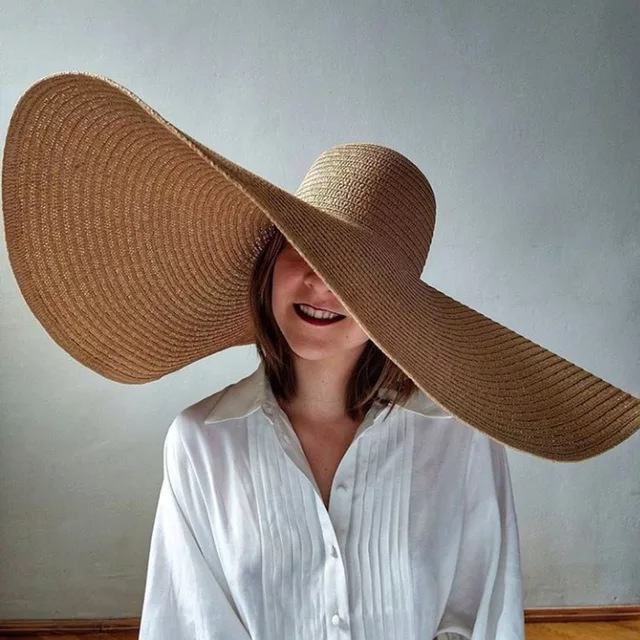 Topi Jerami Pantai Ukuran Besa - Hat Floppy Wide ulasan dan harga