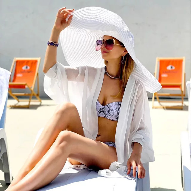 Topi Jerami Pantai Ukuran Besa - Hat Floppy Wide ulasan dan harga