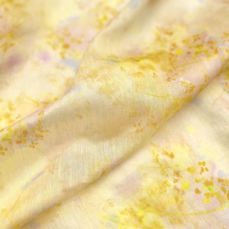 Kain Sutra Ramie Semi Transpar - Kimono Sheer Floral ulasan dan harga
