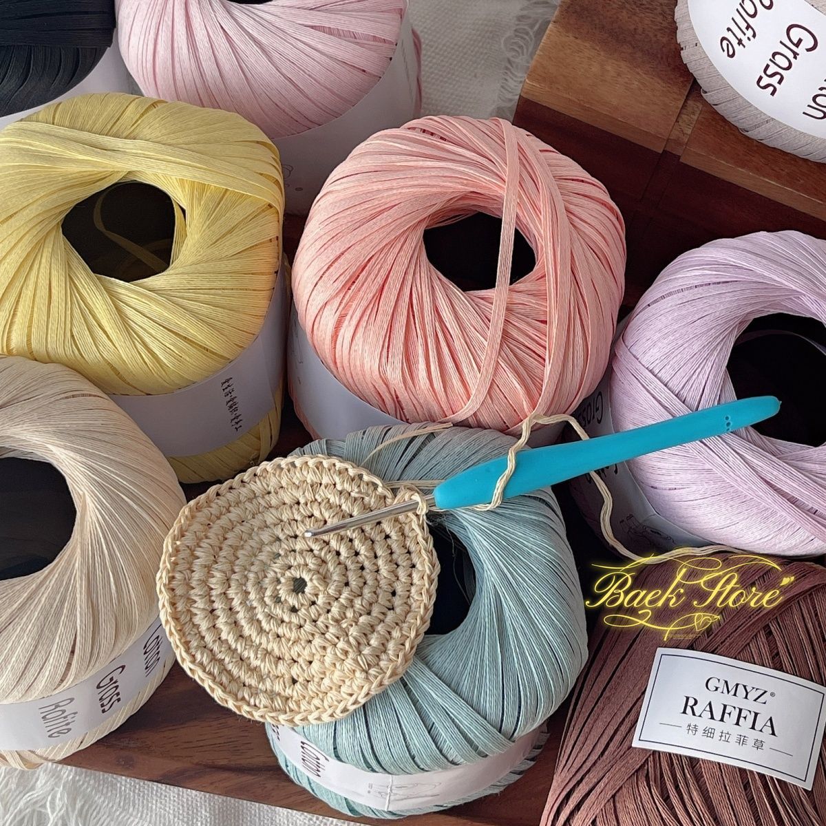 102M/Roll Benang Rafia Multiwa - Crochet Bag Raffia ulasan dan harga