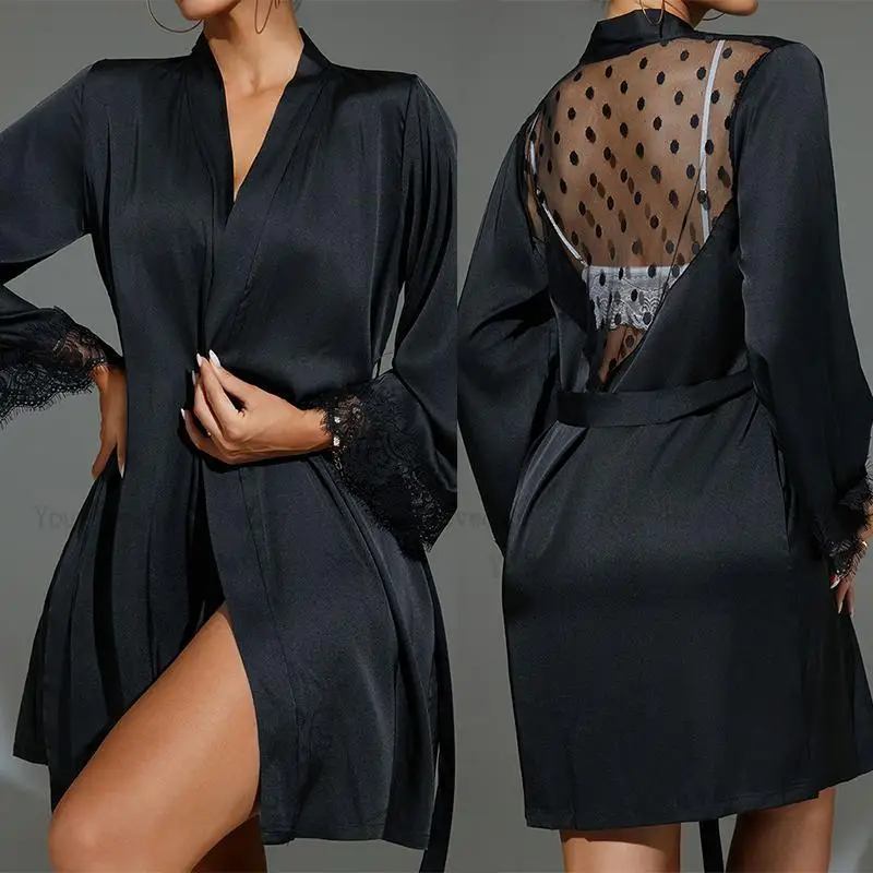 Kimono Pendek Jubah Jaring Tip - Kimono Sheer Floral ulasan dan harga