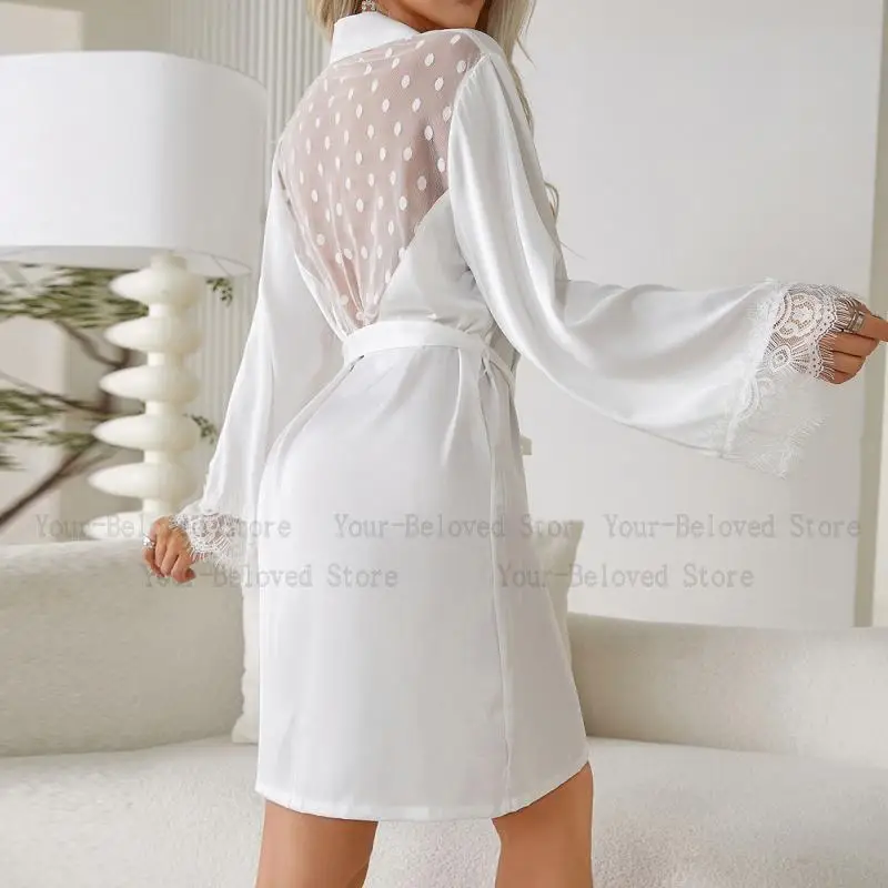 Kimono Pendek Jubah Jaring Tip - Kimono Sheer Floral ulasan dan harga
