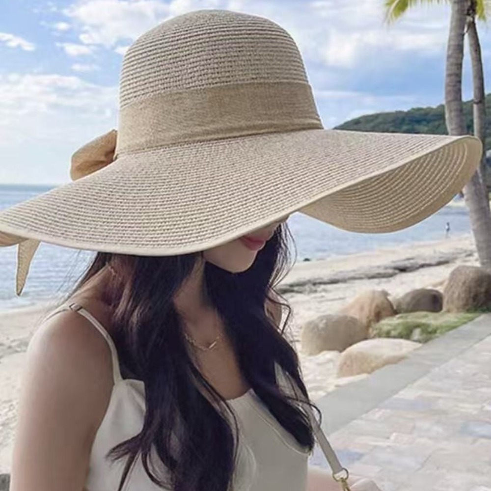 Topi Jerami Wanita Musim Panas - Hat Floppy Wide ulasan dan harga