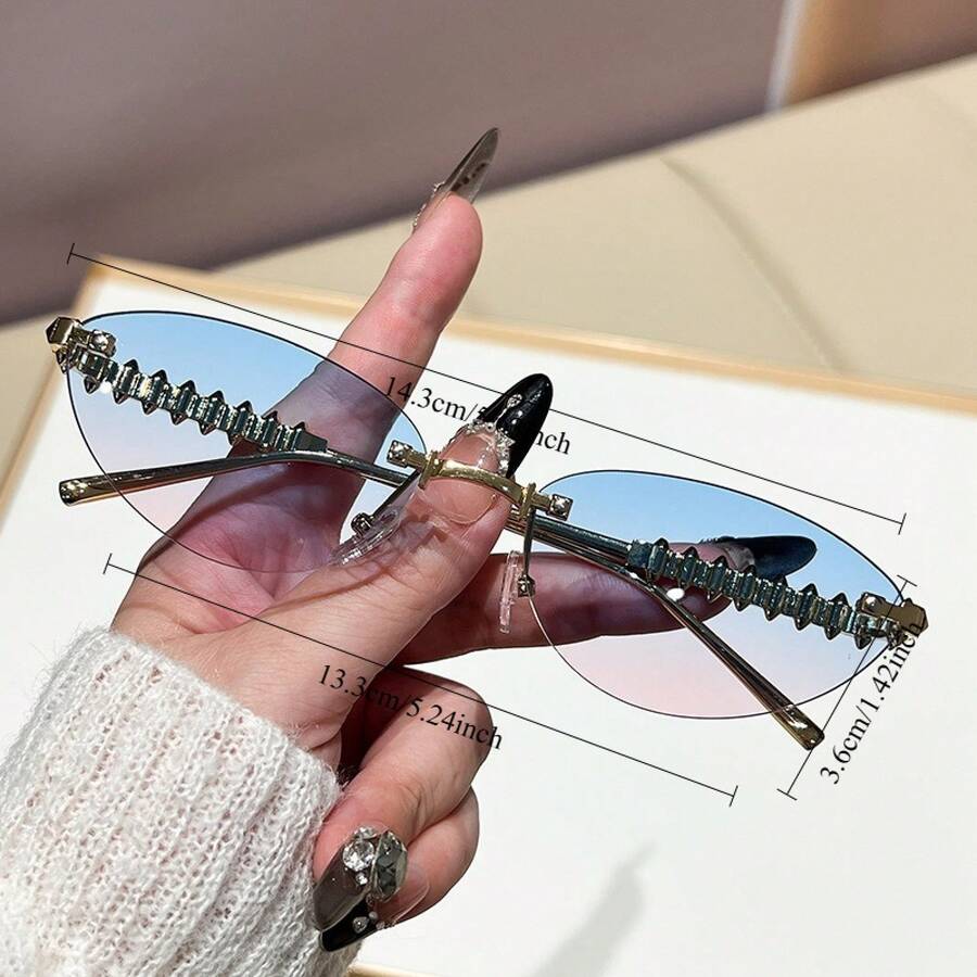 Kacamata Fashion Cat-Eye Tanpa - Sunglasses Cat Eye ulasan dan harga