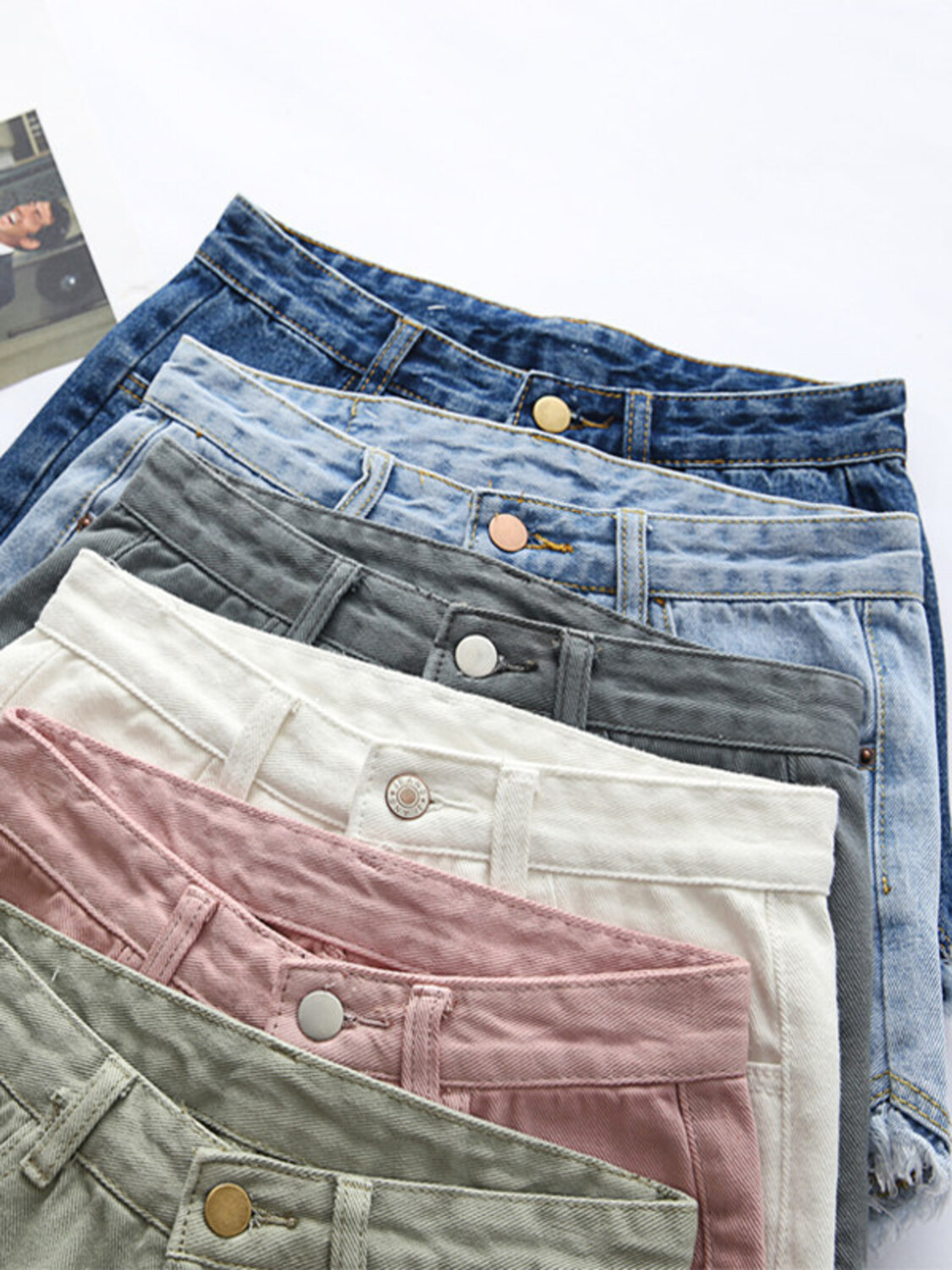 Celana Pendek Denim Wanita Pin - Shorts Denim Frayed ulasan dan harga