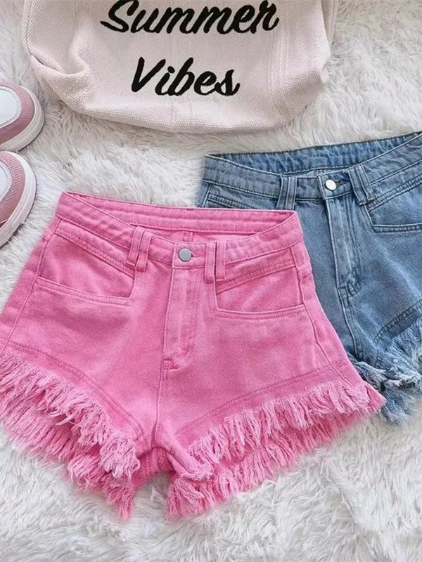 Celana Pendek Denim Hem Berjum - Shorts Denim Frayed ulasan dan harga