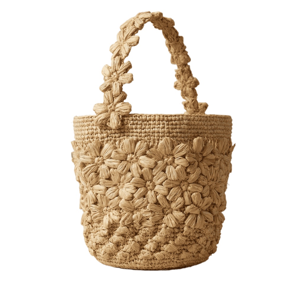 Tas Anyaman Rafia Musim Panas  - Crochet Bag Raffia ulasan dan harga